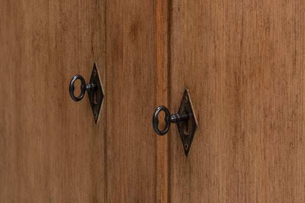Sarreid Villefranche Sideboard - Elegant Washed White Finish With 3 Removable Shelves In Reclaimed Pine White  40758