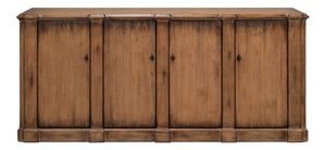Sarreid Villefranche Sideboard Brown - Stylish Reclaimed Pine Design With 3 Removable Shelves For Storage Brown  40758-2