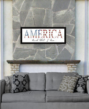 Homeroots America Land That I Love 2 Black Framed Print Wall Art Black And Gold Wood Print 407588