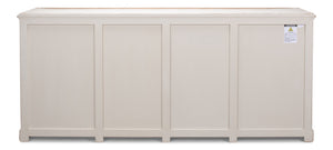 Sarreid Villefranche Sideboard - Elegant Washed White Finish With 3 Removable Shelves In Reclaimed Pine White  40758