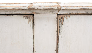 Sarreid Villefranche Sideboard - Elegant Washed White Finish With 3 Removable Shelves In Reclaimed Pine White  40758