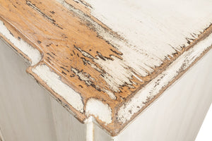 Sarreid Villefranche Sideboard - Elegant Washed White Finish With 3 Removable Shelves In Reclaimed Pine White  40758