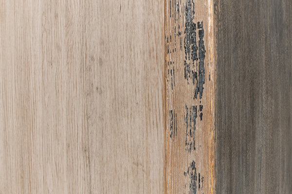 Sarreid Chamonix Tall Cupboard - Elegant French Grey Finish With 3 Removable Shelves In Reclaimed Pine Grey  40760