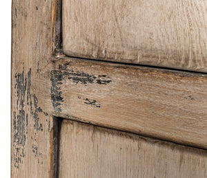 Sarreid Chamonix Tall Cupboard - Elegant French Grey Finish With 3 Removable Shelves In Reclaimed Pine Grey  40760