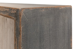 Sarreid St Martin Sideboard - Stylish Soft Grey Finish With 2 Removable Shelves, Crafted From Reclaimed Pine Grey  40761