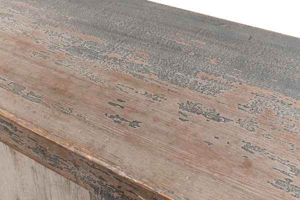 Sarreid St Martin Sideboard - Stylish Soft Grey Finish With 2 Removable Shelves, Crafted From Reclaimed Pine Grey  40761