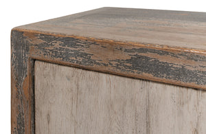 Sarreid St Martin Sideboard - Stylish Soft Grey Finish With 2 Removable Shelves, Crafted From Reclaimed Pine Grey  40761