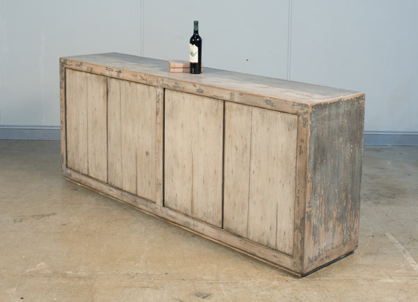 Sarreid St Martin Sideboard - Stylish Soft Grey Finish With 2 Removable Shelves, Crafted From Reclaimed Pine Grey  40761