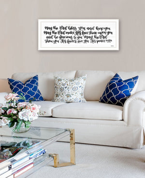 Homeroots May The Lord Bless You And Keep You 1 White Framed Print Wall Art White Wood Print 407630