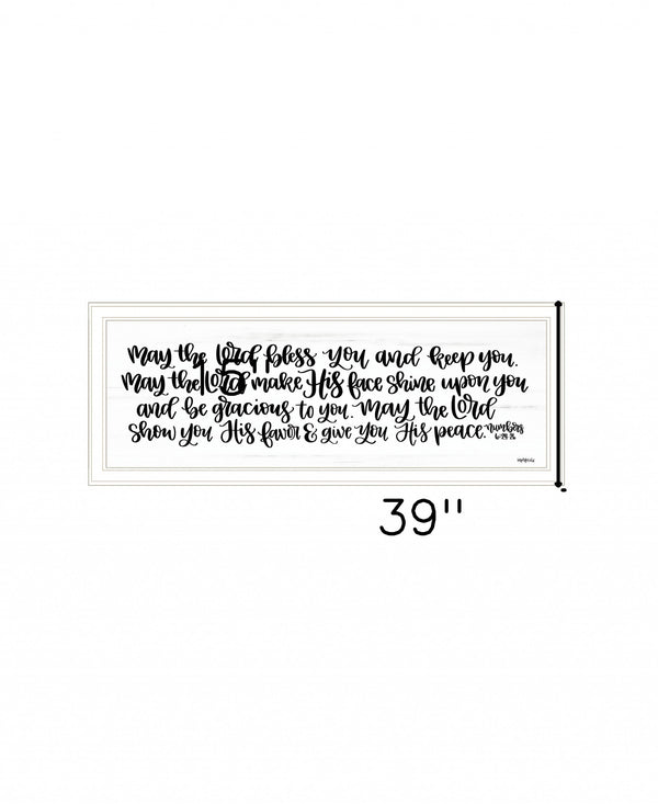 Homeroots May The Lord Bless You And Keep You 1 White Framed Print Wall Art White Wood Print 407630