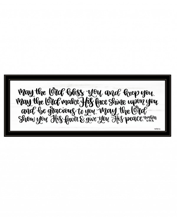 Homeroots May The Lord Bless You And Keep You 2 Black Framed Print Wall Art  Wood Print 407631