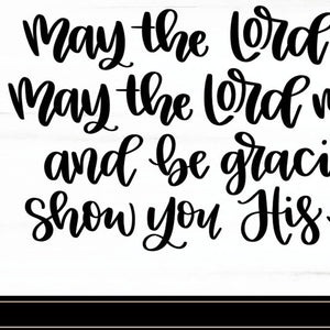 Homeroots May The Lord Bless You And Keep You 2 Black Framed Print Wall Art  Wood Print 407631