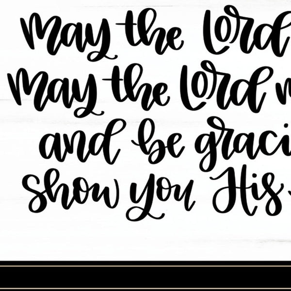 Homeroots May The Lord Bless You And Keep You 2 Black Framed Print Wall Art  Wood Print 407631