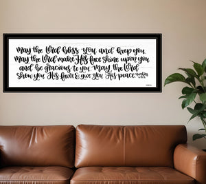 Homeroots May The Lord Bless You And Keep You 2 Black Framed Print Wall Art  Wood Print 407631