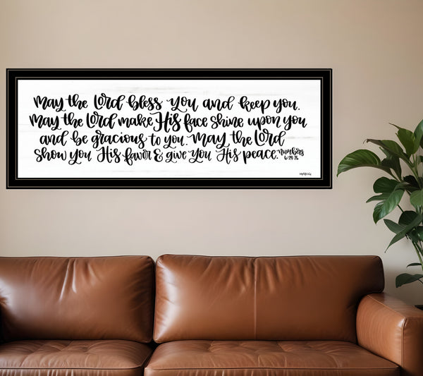 Homeroots May The Lord Bless You And Keep You 2 Black Framed Print Wall Art  Wood Print 407631