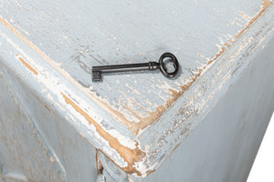 Sarreid Roanne Sideboard - Stylish Reclaimed Pine With 2 Removable Shelves In Chic Blue/Grey Finish Blue  40765