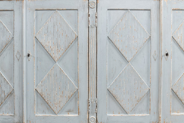 Sarreid Roanne Sideboard - Stylish Reclaimed Pine With 2 Removable Shelves In Chic Blue/Grey Finish Blue  40765