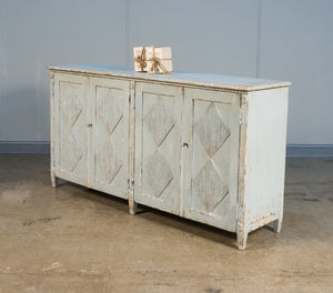 Sarreid Roanne Sideboard - Stylish Reclaimed Pine With 2 Removable Shelves In Chic Blue/Grey Finish Blue  40765