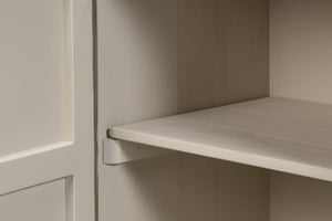 Sarreid Louvered Sideboard - Whitewashed Reclaimed Pine With 3 Removable Shelves For Stylish Storage Solutions White  40768