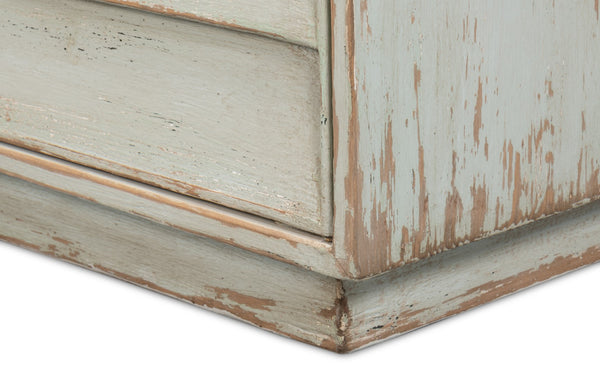 Sarreid Louvered Sideboard Sage - Stylish Reclaimed Pine With 3 Removable Shelves For Versatile Storage Green  40768-4