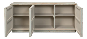Sarreid Louvered Sideboard Sage - Stylish Reclaimed Pine With 3 Removable Shelves For Versatile Storage Green  40768-4