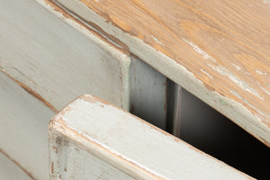 Sarreid Louvered Sideboard Sage - Stylish Reclaimed Pine With 3 Removable Shelves For Versatile Storage Green  40768-4