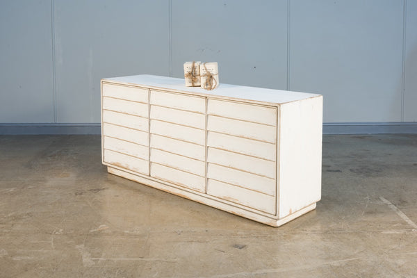 Sarreid Louvered Sideboard - Whitewashed Reclaimed Pine With 3 Removable Shelves For Stylish Storage Solutions White  40768