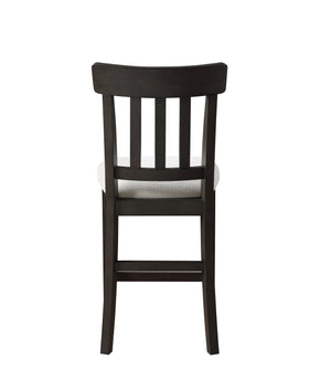 English Elm Steve Silver - Napa Counter Height 9-Piece Dining Set Dark Brown – Expandable to 108" with Upholstered Slat Chairs B081S00297