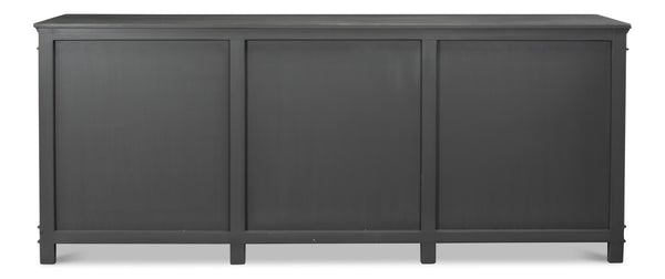 Sarreid Marksman Sideboard In Concrete Grey - Stylish Storage With 3 Removable Shelves & Reclaimed Pine Grey  40771