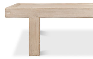 Sarreid Large Wood Panel Coffee Table In Elegant French Grey - Reclaimed Pine Design For Timeless Style Grey  40774