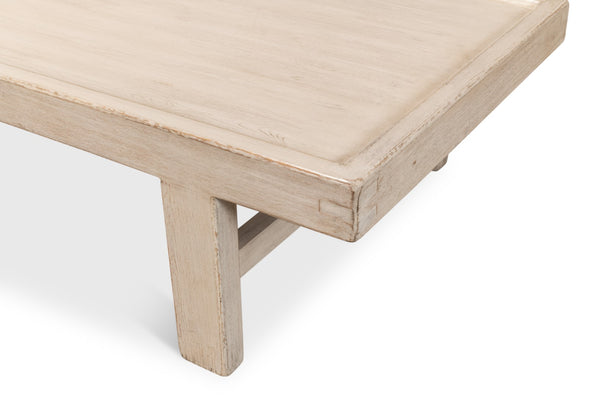 Sarreid Large Wood Panel Coffee Table In Elegant French Grey - Reclaimed Pine Design For Timeless Style Grey  40774