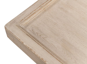 Sarreid Large Wood Panel Coffee Table In Elegant French Grey - Reclaimed Pine Design For Timeless Style Grey  40774