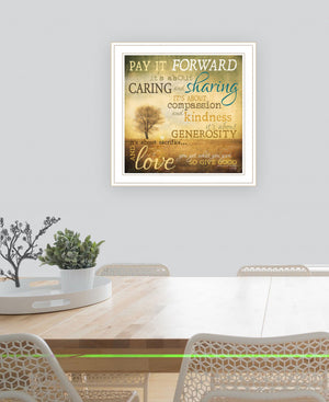 Homeroots Meaning Of Pay It Forward 1 White Framed Print Wall Art White Wood Print 407771