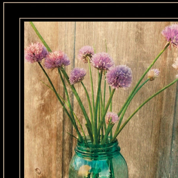 HomeRoots Set of Two Framed Country Sunflower and Chive Wall Art - Rustic Farmhouse Decor for Modern Homes 407904