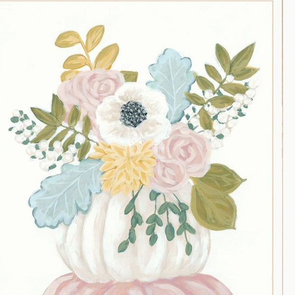 HomeRoots Set of Three Floral Pumpkins - Rustic Farmhouse Framed Wall Art for Seasonal Home Decor 407908
