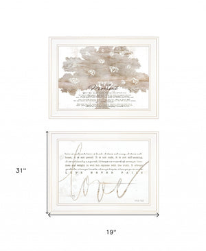 HomeRoots Set of Two Rustic Farmhouse Framed Prints - Charming Wall Art for Home Décor and Personal Touch White 19 x 31 407928