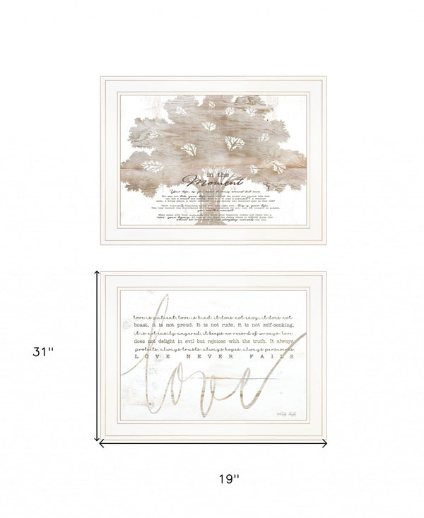 HomeRoots Set of Two Rustic Farmhouse Framed Prints - Charming Wall Art for Home Décor and Personal Touch White 19 x 31 407928