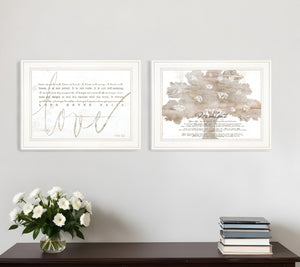 HomeRoots Set of Two Rustic Farmhouse Framed Prints - Charming Wall Art for Home Décor and Personal Touch White 19 x 31 407928