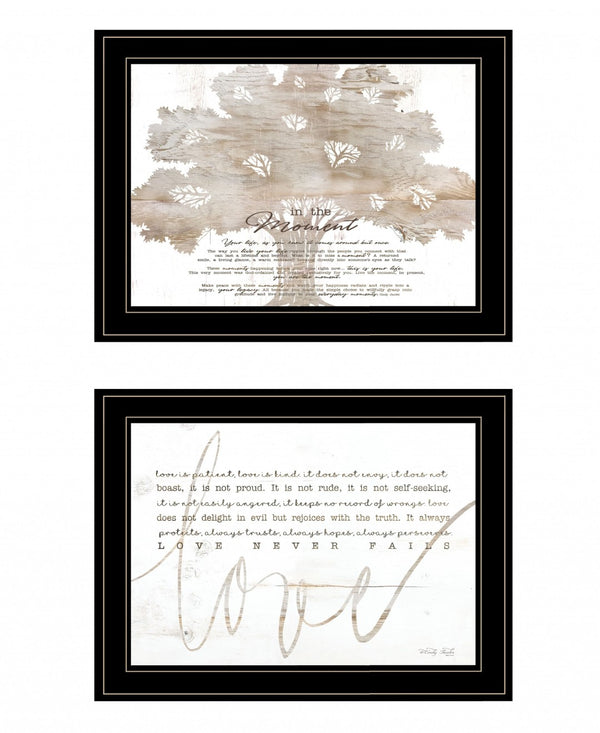 HomeRoots Set of Two Rustic Farmhouse Framed Prints - Charming Wall Art for Home Décor and Personal Touch Black and Gold 19 x 31 407929