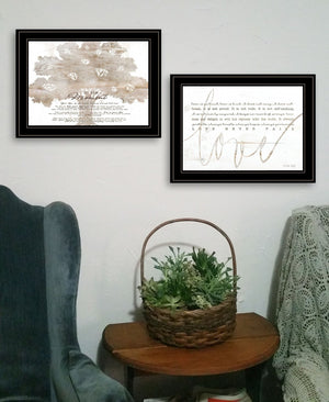 HomeRoots Set of Two Rustic Farmhouse Framed Prints - Charming Wall Art for Home Décor and Personal Touch Black and Gold 19 x 31 407929