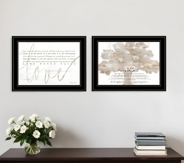 HomeRoots Set of Two Rustic Farmhouse Framed Prints - Charming Wall Art for Home Décor and Personal Touch Black and Gold 19 x 31 407929