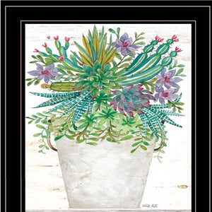 Homeroots Set Of Two Succulents Dream And Believe Black Framed Print Wall Art Black And Gold Wood Print 407932