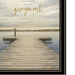 HomeRoots Set of Two Framed Lake-Side Prints - Rustic-Modern Wall Art for Living Room & Bedroom Decor 407948