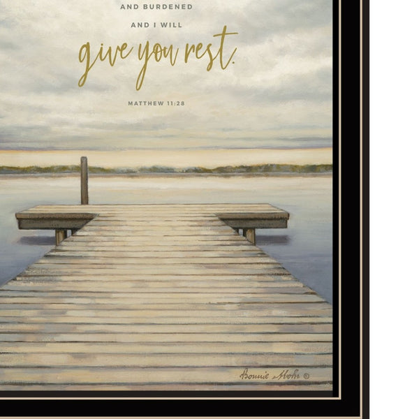 HomeRoots Set of Two Framed Lake-Side Prints - Rustic-Modern Wall Art for Living Room & Bedroom Decor 407948
