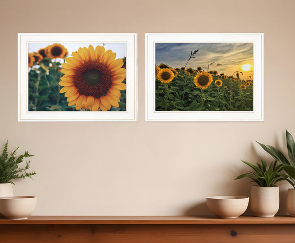 Homeroots Set Of Two Midwest Living 1 White Framed Print Wall Art White Wood Print 407950