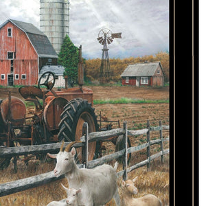 HomeRoots Set of Two Framed Farm Life Wall Art Prints for Rustic Home Decor and Modern Aesthetic Charm Black and Gold 31 x 19 407961
