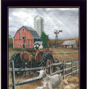 HomeRoots Set of Two Framed Farm Life Wall Art Prints for Rustic Home Decor and Modern Aesthetic Charm Black 29 x 18 407962