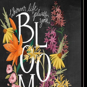 Homeroots Set Of Two Love And Bloom Black Framed Print Wall Art  Wood Print 407965