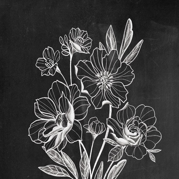 Homeroots Set Of Two Black And White Flowers In Bloom White Framed Print Wall Art White Wood Print 407966