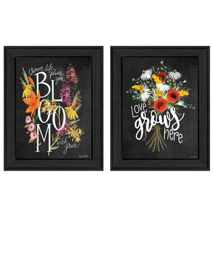 HomeRoots Set of Two Rustic Framed Wall Art Prints - Modern Farmhouse Decor for a Cozy Home Ambiance Charcoal 31 x 19 407971